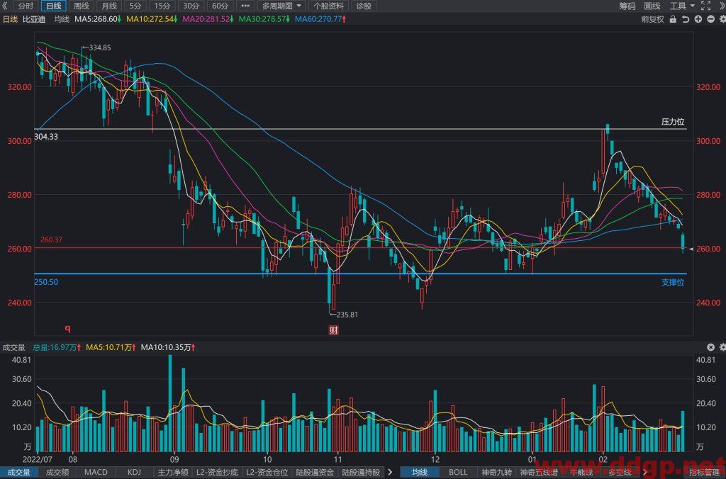 比亚迪股价趋势预测，技术和基本面分析-2023.2.27