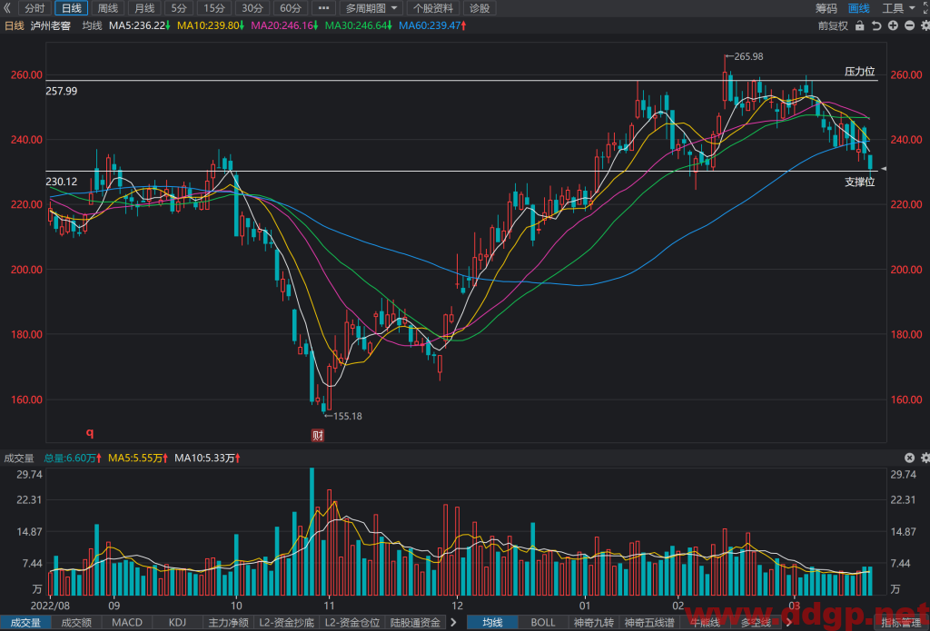 泸州老窖股价趋势预测，技术和基本面分析-2023.3.20