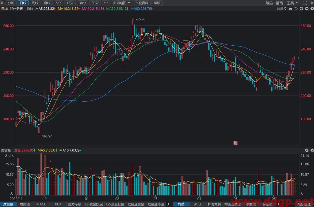 泸州老窖股价趋势预测和K线图及财务报表分析-2023.6.16
