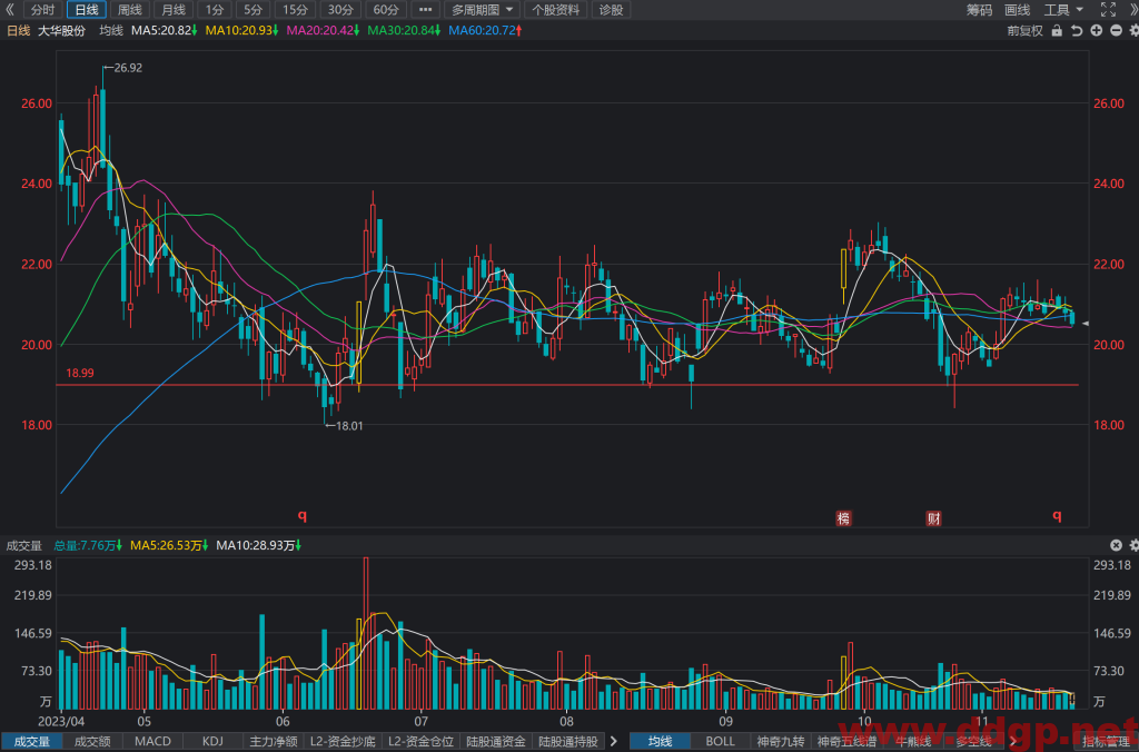 大华股份(002236)股价趋势预测和K线图及财务报表分析-2023年11月20日